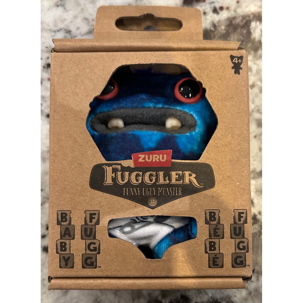 Zuru Fuggler Baby Fugg Funny Ugly Monster Blue Tie Dye Plush Toy NIB 15703B